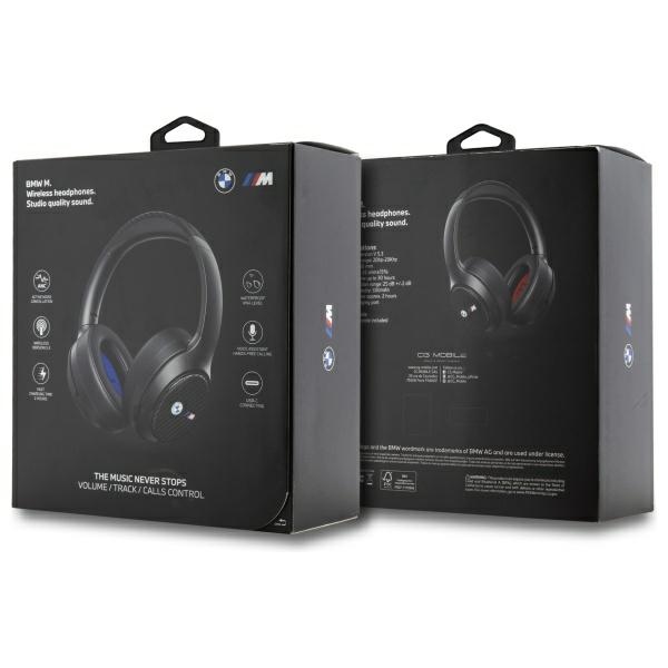 BMW Encmetal Logos Bluetooth ANC Over-Ear Headphones, Black