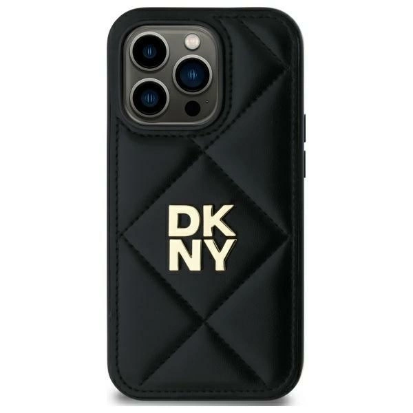 Чехол DKNY для iPhone 14 Quilted Stack Logo, черный