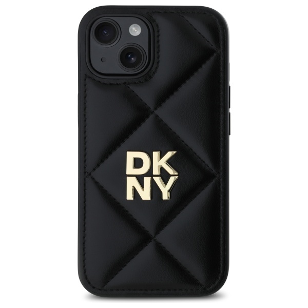DKNY iPhone 14 Case Quilted Stack Logo, Black