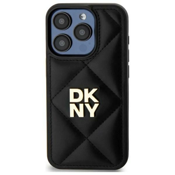 DKNY DKHCP15SPQDSLK iPhone 15 6.1" черный/черный стеганый логотип стека