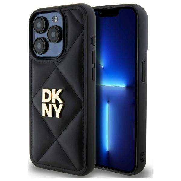 DKNY DKHCP15XPQDSLK iPhone 15 Pro Max 6.7" black/black Quilted Stack Logo