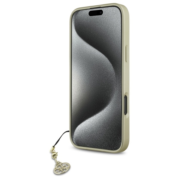 Guess GUHCP16LGF4GBR iPhone 16 Pro 6.3" brown/brown hardcase 4G Charms Collection