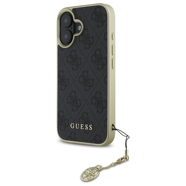 Guess iPhone 16 Plus Case 4G Charms Collection, Black