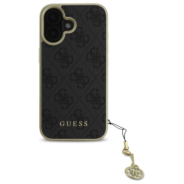 Guess iPhone 16 Plus Case 4G Charms Collection, Black