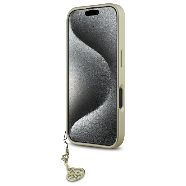 Guess iPhone 16 Case 4G Charms Collection, Black