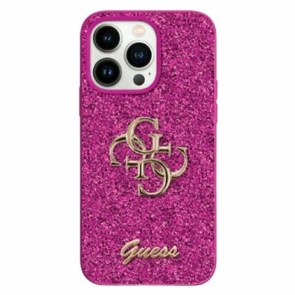 Guess GUHCP16SHG4SGU iPhone 16 6.1" purple/lpurple hardcase Fixed Glitter Big 4G
