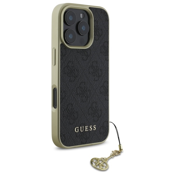 Чехол Guess для iPhone 16 Pro Max 4G Charms Collection, черный