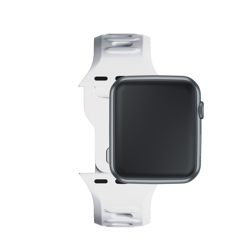 Ремешок 3mk для Apple Watch 42 / 44 / 45 / 49 mm, силиконовый, белый