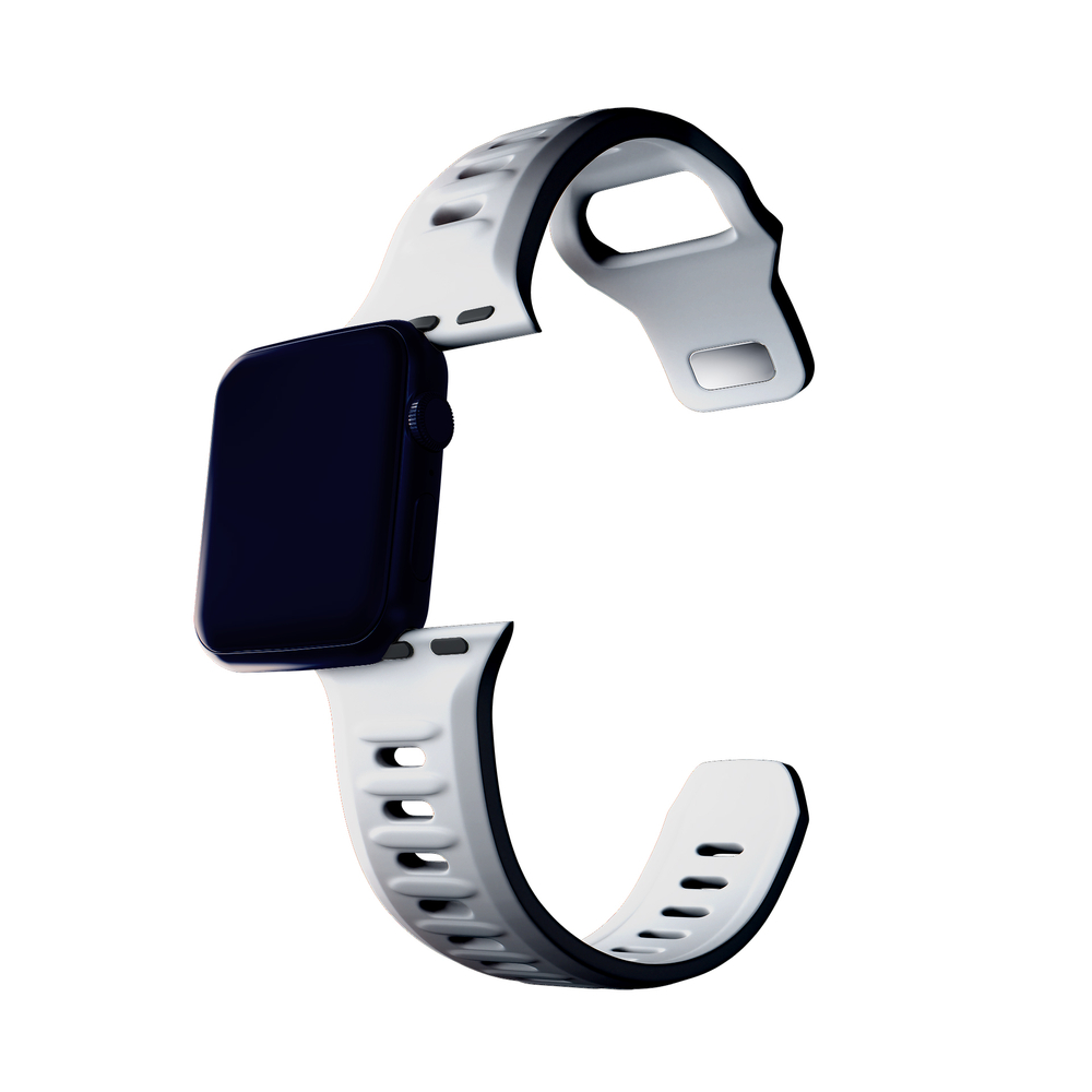 Ремешок 3mk для Apple Watch 42 / 44 / 45 / 49 mm, силиконовый, белый