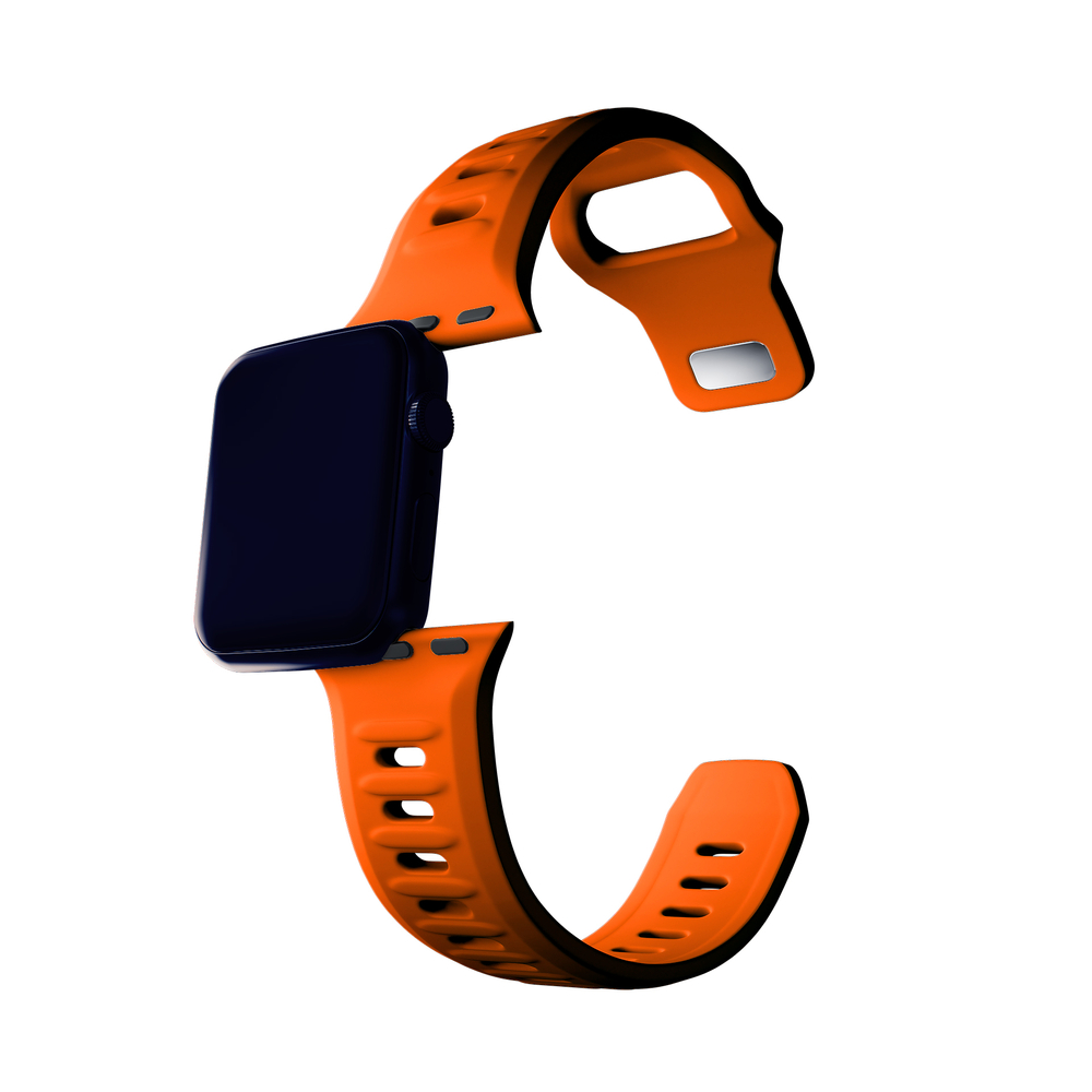 3mk Apple Watch 42 / 44 / 45 / 49 mm silikona siksniņa, oranža