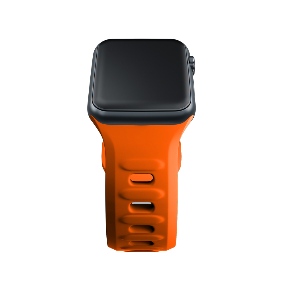 3mk Apple Watch 42 / 44 / 45 / 49 mm silikona siksniņa, oranža