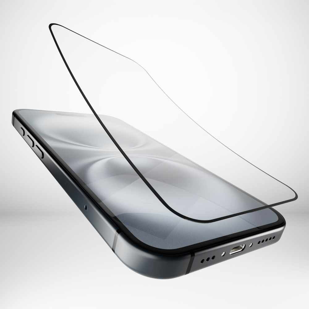 Puro iPhone 16 Plus / 15 Pro Max hibrīda aizsargstikls Flexible Glass D3O