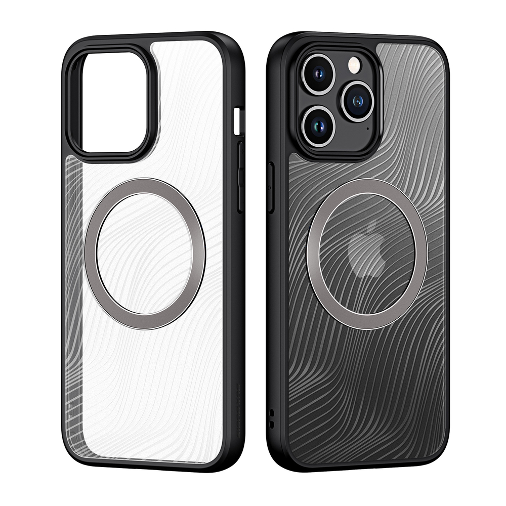 Бронированный чехол для iPhone 15 Pro Max с MagSafe Dux Ducis Aimo Mag - черный