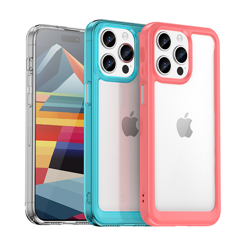 Чехол для iPhone 15 Pro Max Outer Space Case с усиленной рамкой, синий