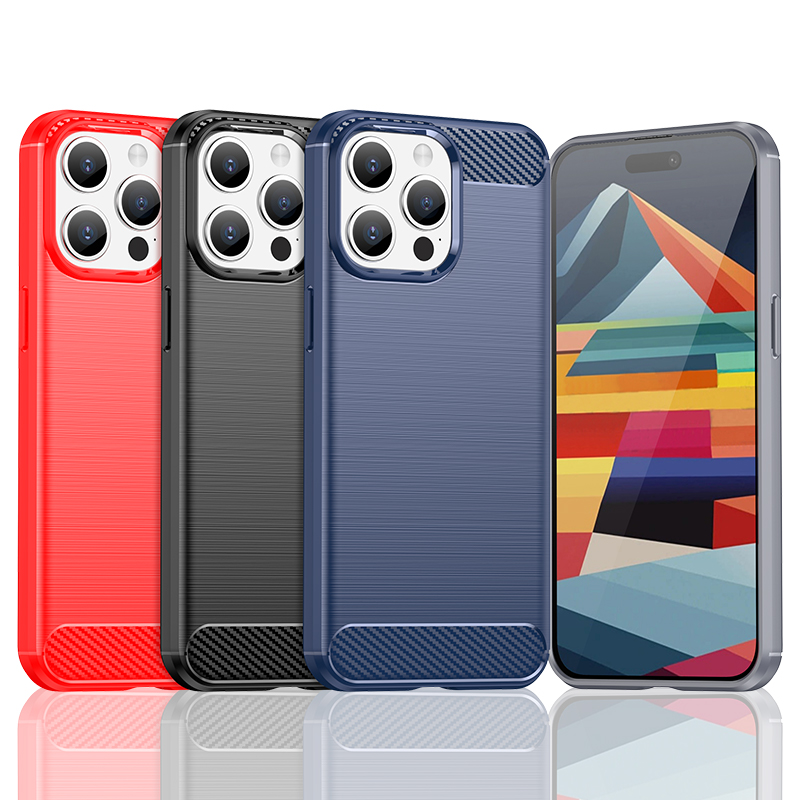 Carbon Case iPhone 15 Pro Max vāciņš ar karbona rakstu, zils