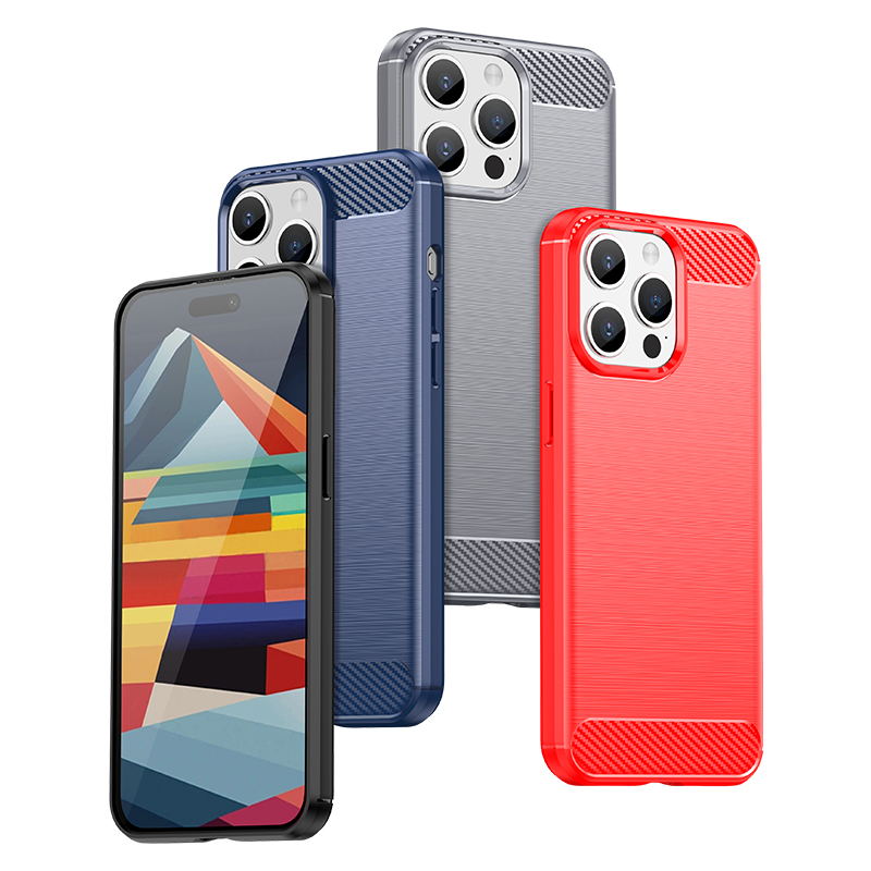 Carbon Case iPhone 15 Pro Max vāciņš ar karbona rakstu, zils