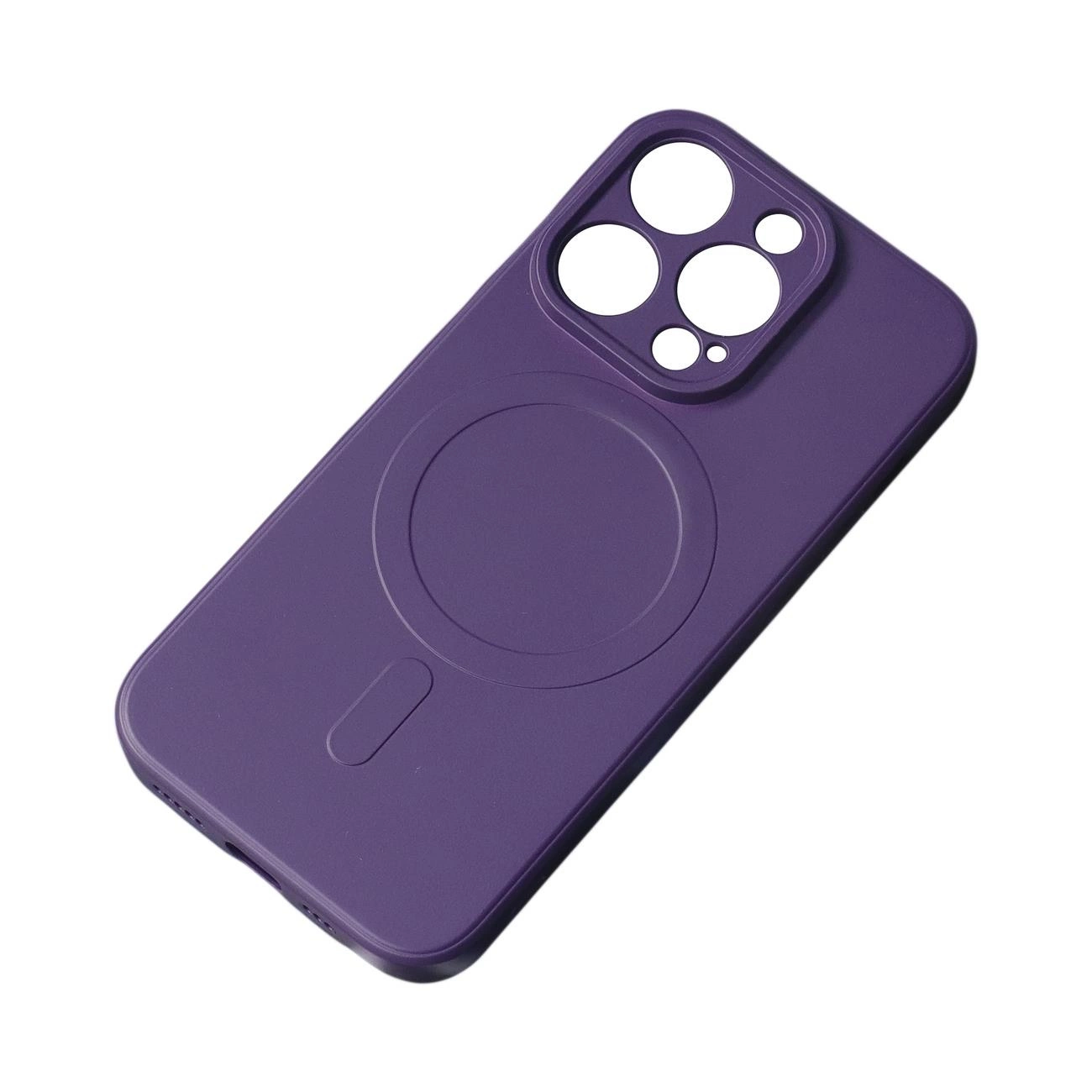 MagSafe saderīgs silikona apvalks iPhone 15 Pro Max vāciņš - violets | Compatible Silicone Case for Purple