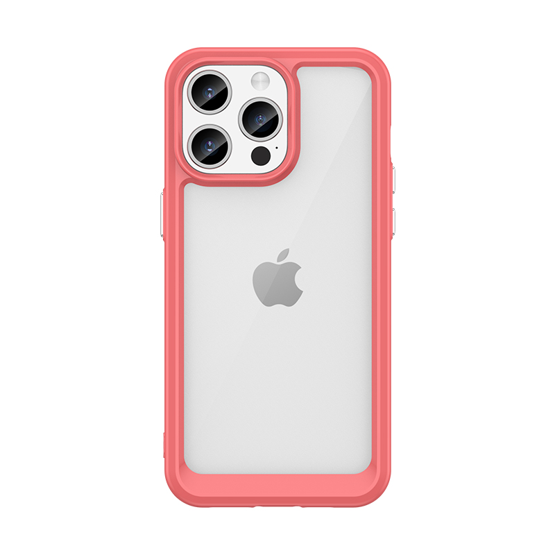 Outer Space Case iPhone 15 Pro Max hibrīda vāciņš, sarkans