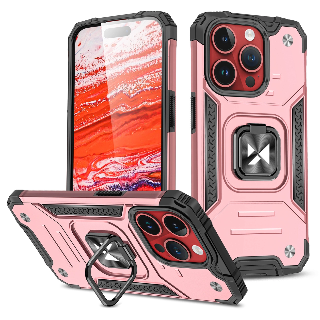 Wozinsky Ring Armor iPhone 15 Pro Max korpuss - zelta krāsā | Case Gold