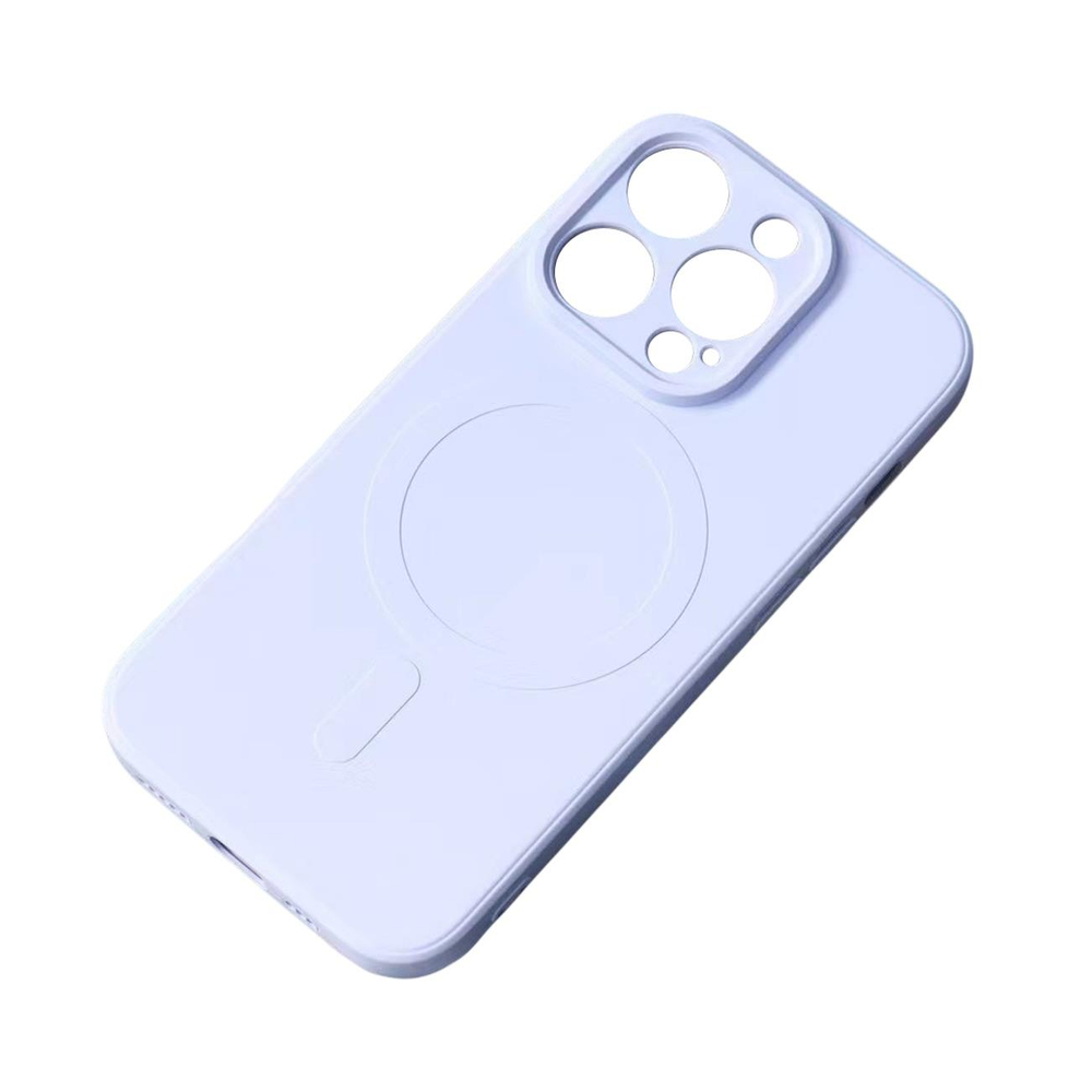 Silicone Case for iPhone 15 Pro Max with MagSafe Support, Blue