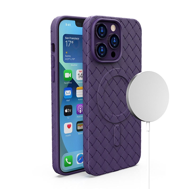 Woven Case iPhone 15 Pro Max vāciņš ar MagSafe, violets