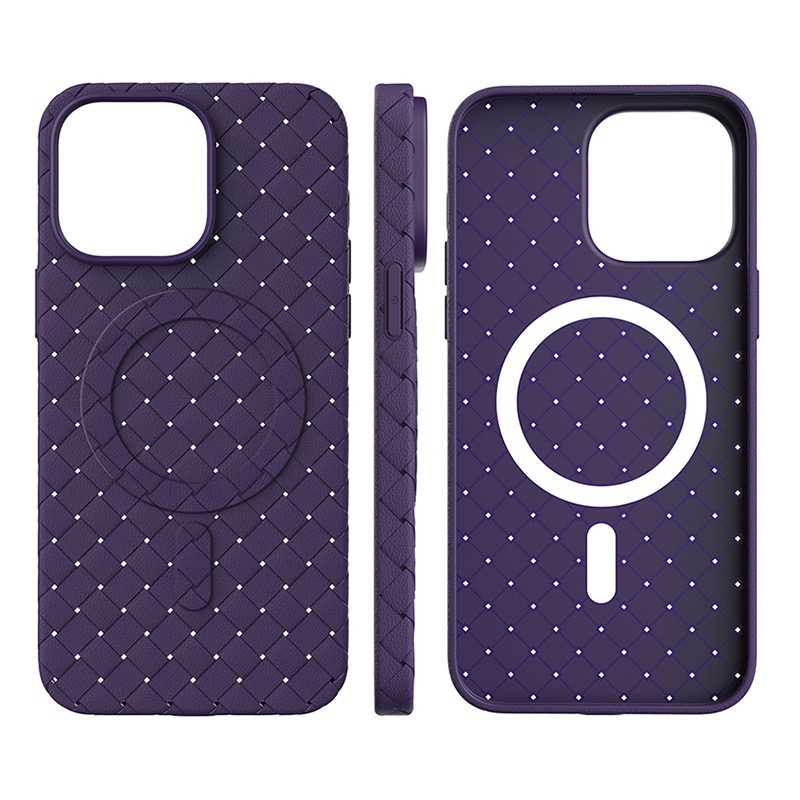 Woven Case for iPhone 15 Pro Max with MagSafe, Purple