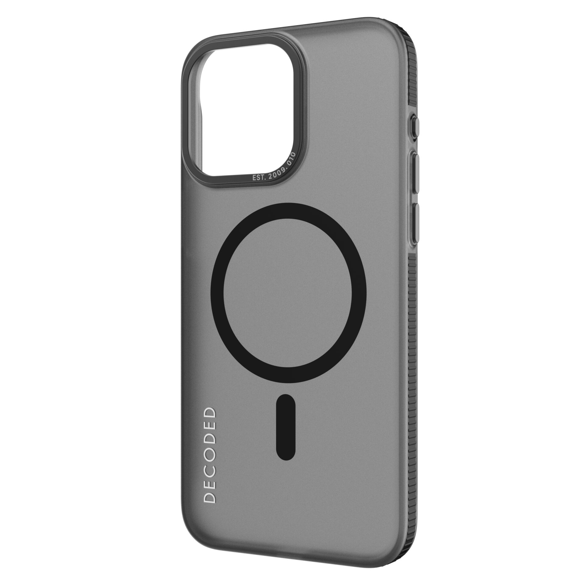Прозрачный чехол Decoded с MagSafe для iPhone 15 Pro Max, серый/черный