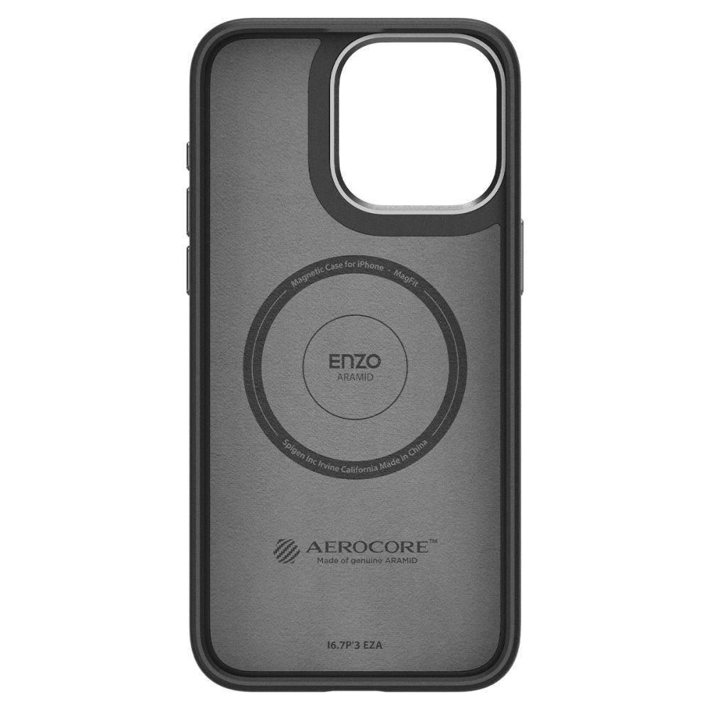 Apple iPhone 15 Pro Max 6.7\'\' Spigen Enzo Aramid MagSafe Case Cover, Black | Чехол Кейс Бампер...