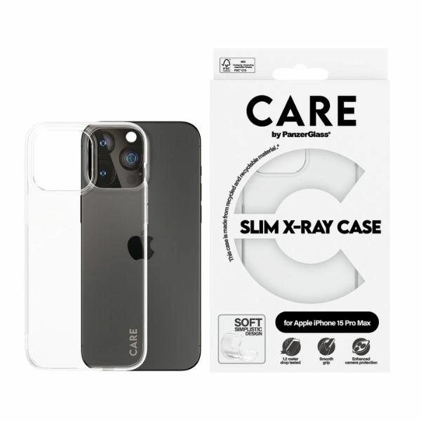 PanzerGlass iPhone 15 Pro Max vāciņš Slim X-Ray Case, caurspīdīgs