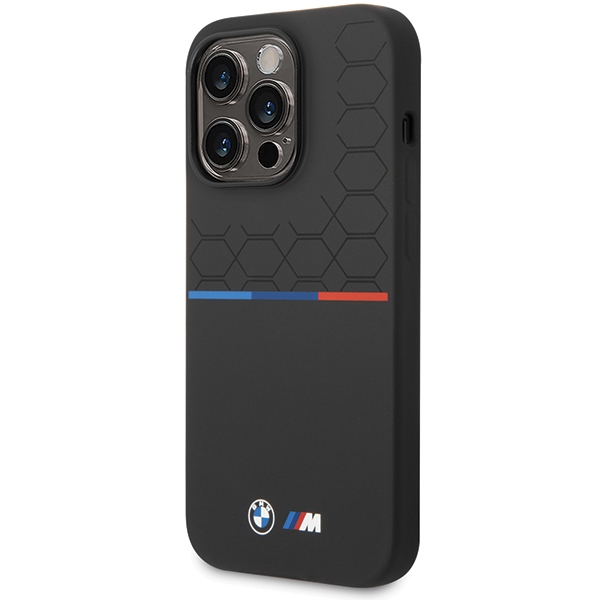 BMW iPhone 15 Pro Max vāciņš Silicone Pattern, melns