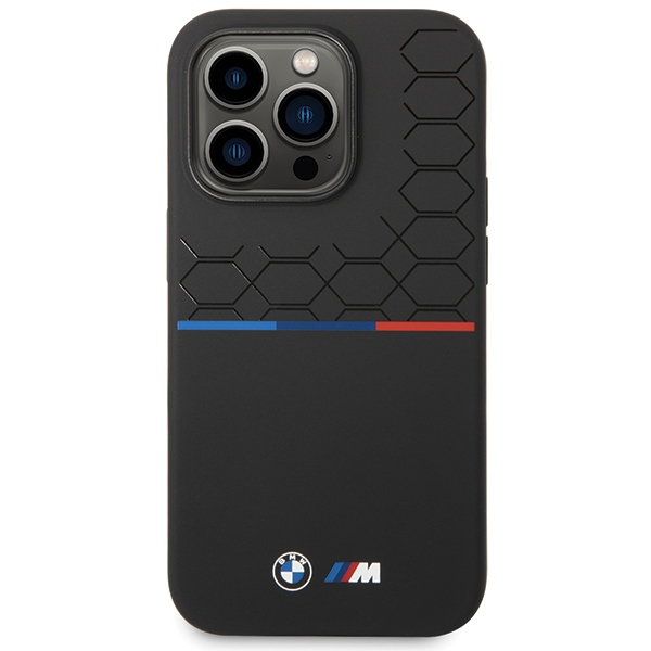 BMW iPhone 15 Pro Max vāciņš Silicone Pattern, melns