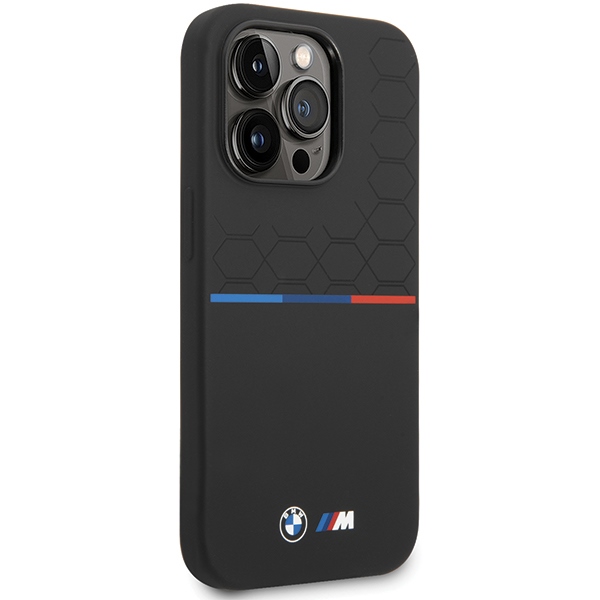 BMW iPhone 15 Pro Max vāciņš Silicone Pattern, melns