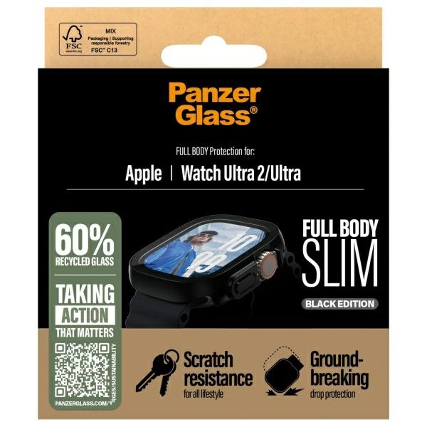 PanzerGlass Apple Watch Ultra 2 / Ultra 49mm Case Full Body Slim, Black