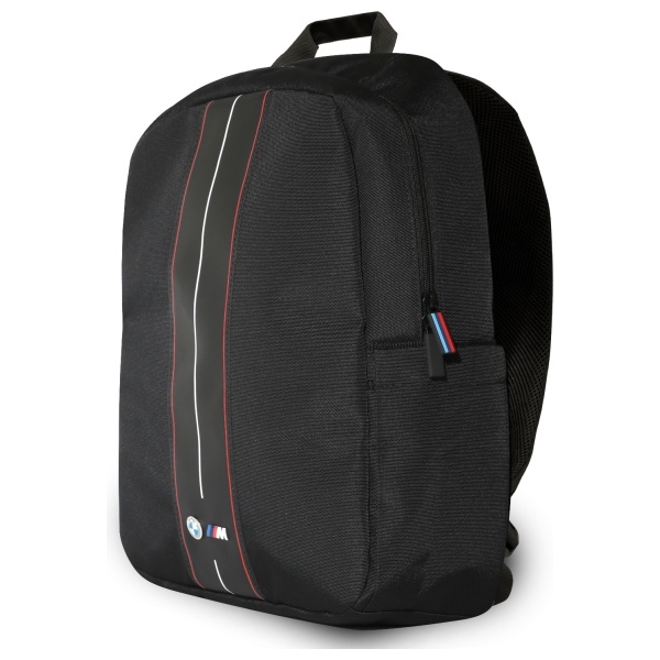 BMW mugursoma BMBP15COMPVVSKR 16", melna, neilona, ar sarkanu svītru | Backpack BMBP15COMPVSKR 16" Black...