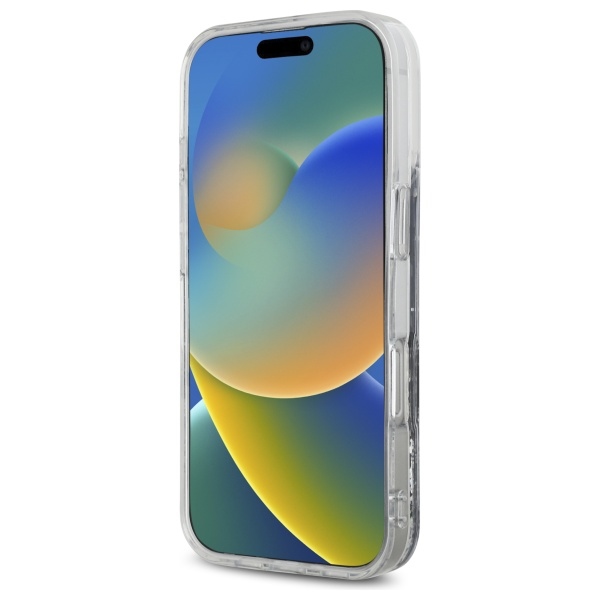 DKNY iPhone 16 Pro Max vāciņš Liquid Glitter Arch Logo, melns