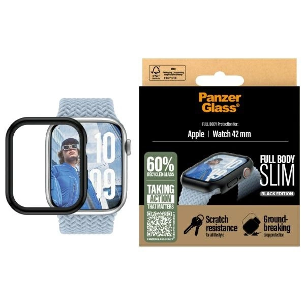 PanzerGlass Snappie vāciņš Apple Watch 10 42mm, melns