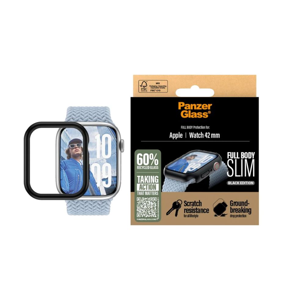 PanzerGlass Snappie Case for Apple Watch 10 42mm, Black