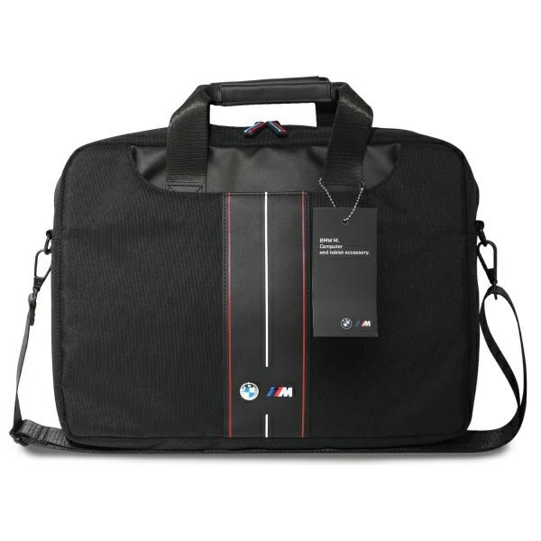 BMW BMCB15COMPVSKR Soma 16" melna neilona ar sarkanu svītru | Bag Black Nylon Red Stripe