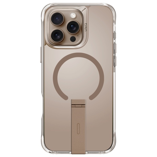 Uniq iPhone 16 Pro vāciņš Eleva ar Vertica Stand, zelta