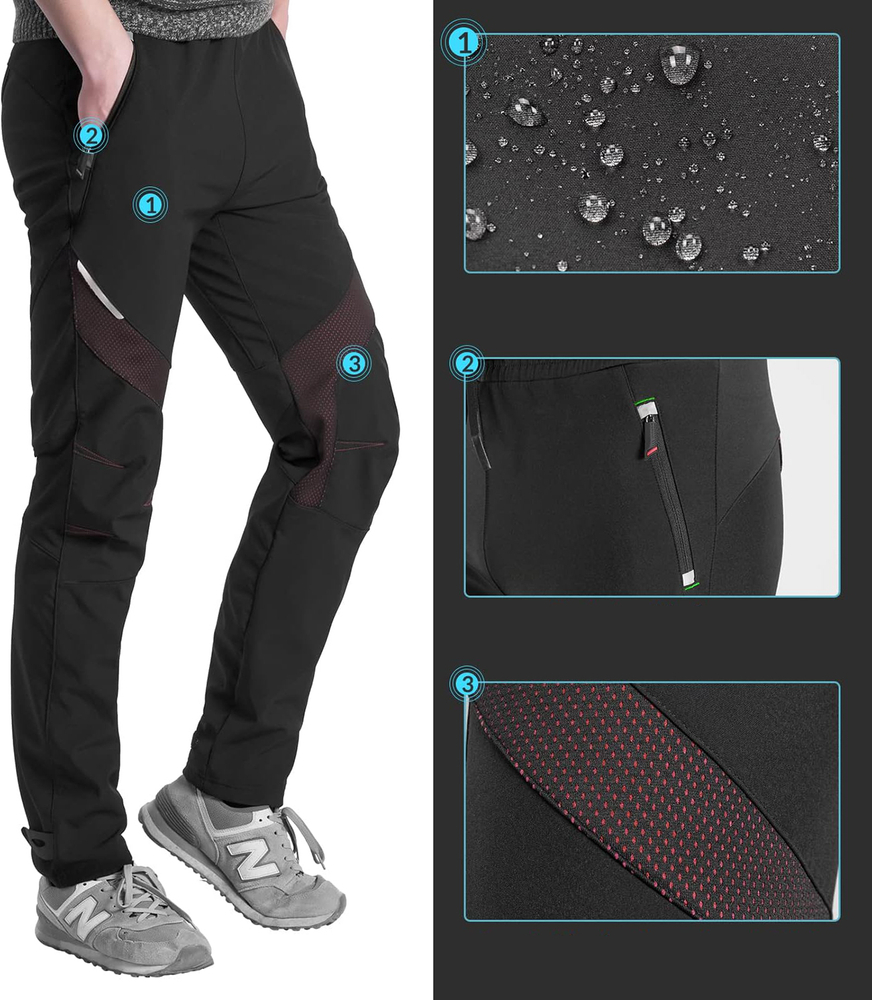 Rockbros Patrol Cycling Windproof Sports Pants Size M - Black