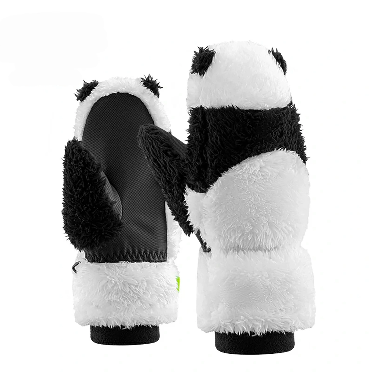 Qunature Panda Ski Gloves for Kids and Adults, Size S, Black/White