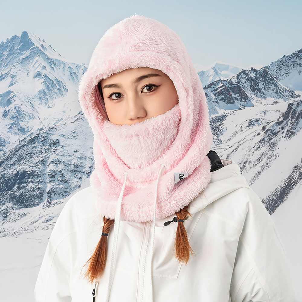 Лыжная балаклава Qunature Arctic Velvet, размер L, розовая