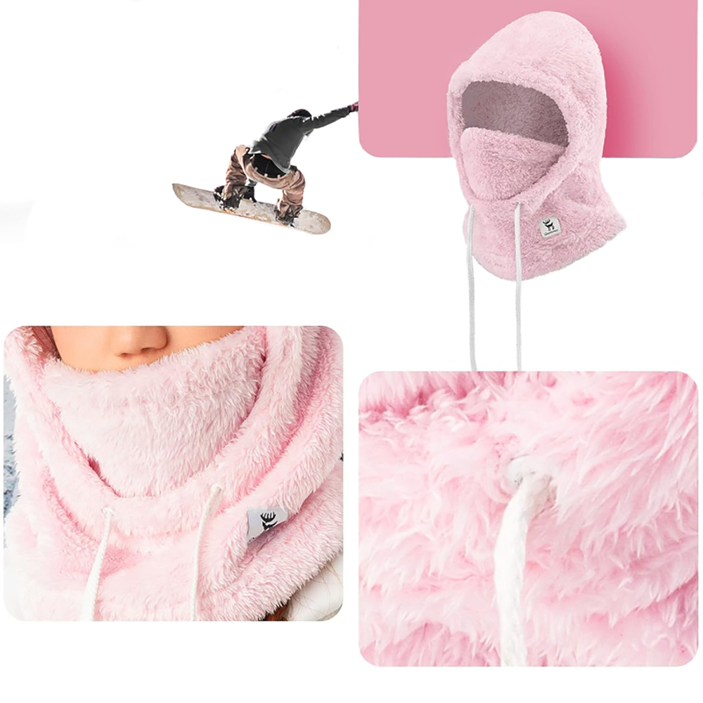 Лыжная балаклава Qunature Arctic Velvet, размер L, розовая