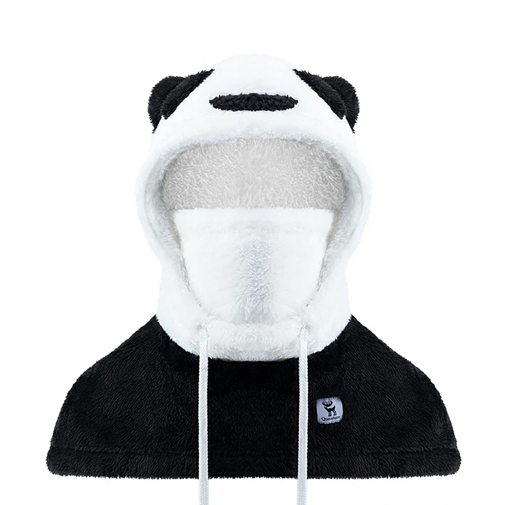 Qunature Panda Ski Balaclava for Kids/Adults Size M - Black/White