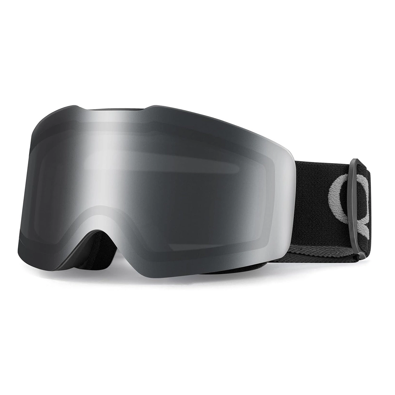 Qunature Black Frameless Ski Goggles - Black