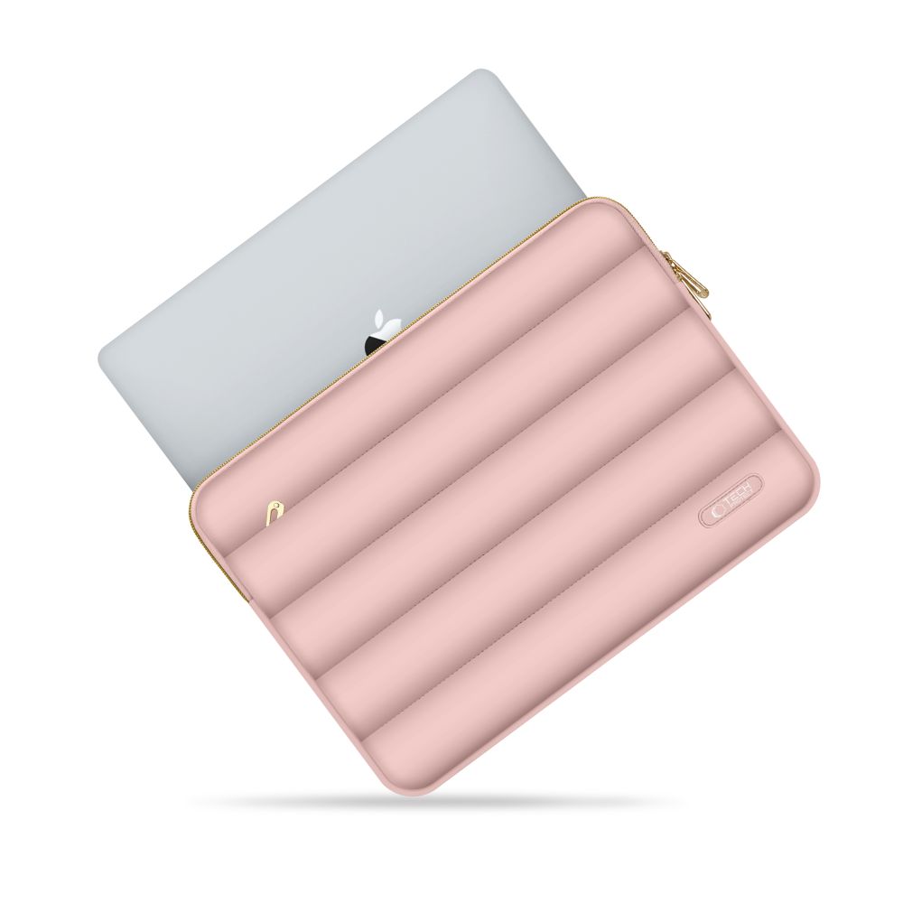 Tech-Protect Puffy 13-14\" Laptop Bag & Accessory Pouch, Pink