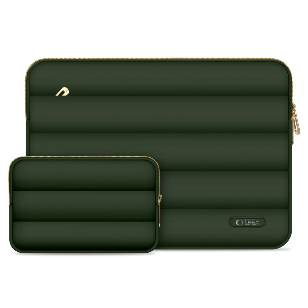 Portatīvo datoru soma 13-14 Tech-Protect Puffy - olīvu krāsā | Laptop bag olive