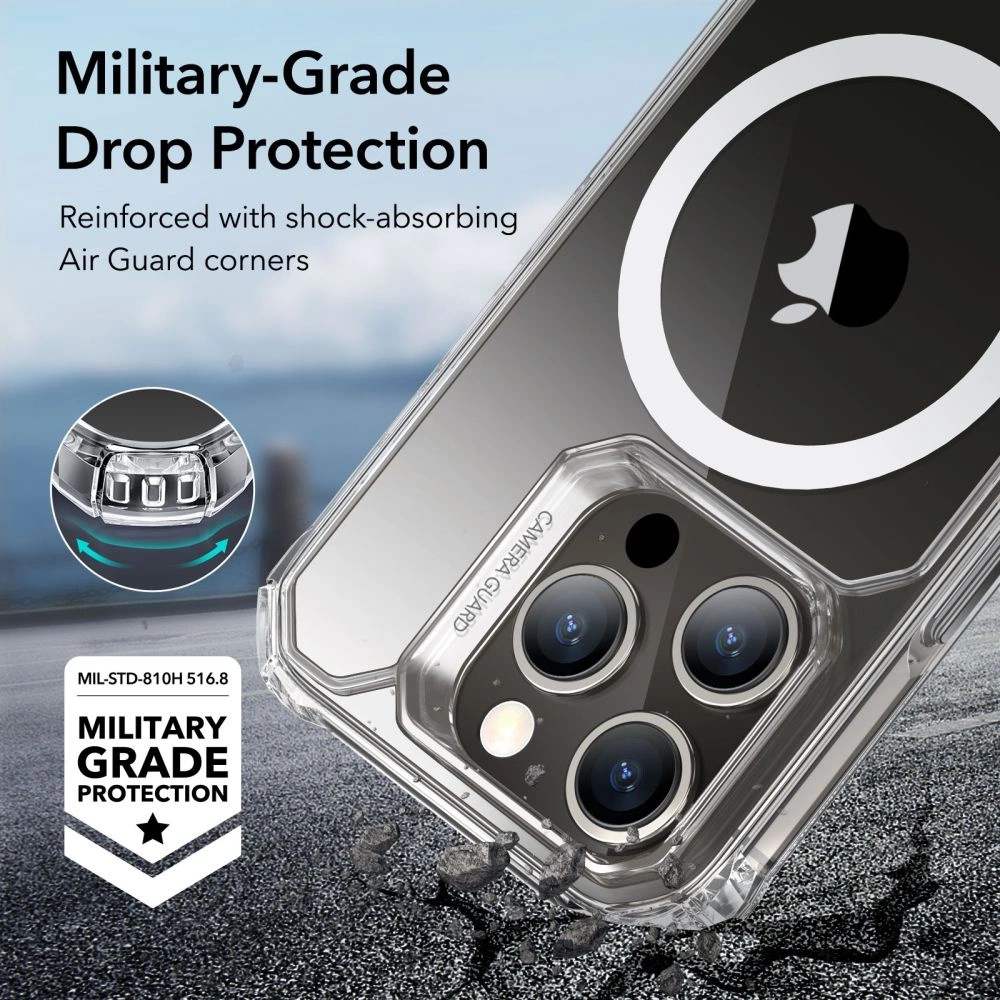 ESR Air Armor Halolock MagSafe apvalks iPhone 15 Pro Max - caurspīdīgs | Case for Clear