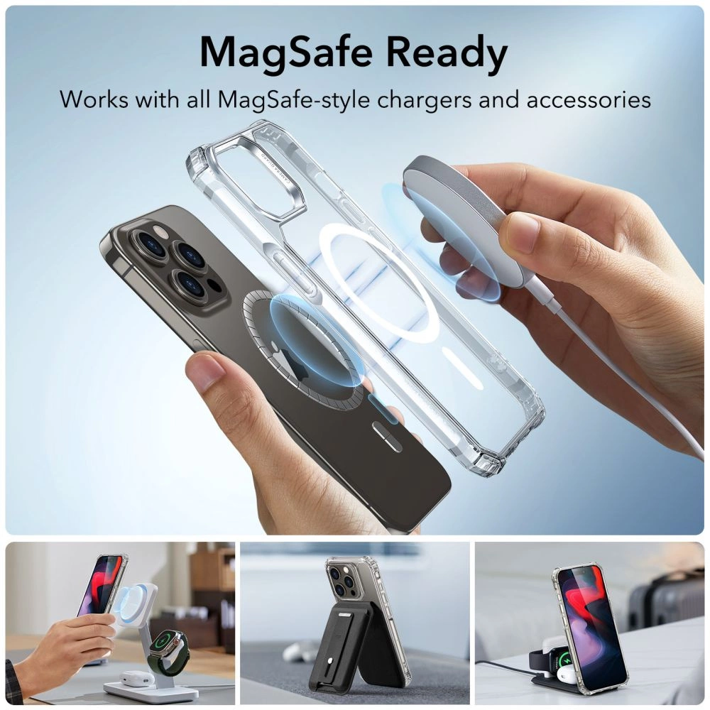 ESR Air Armor Halolock MagSafe apvalks iPhone 15 Pro Max - caurspīdīgs | Case for Clear