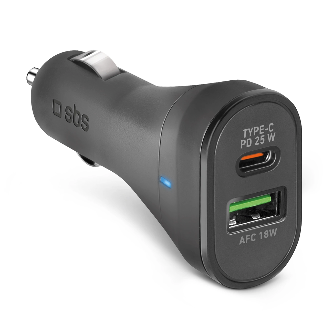 Sbs TECRPD25W Car Charger 25W USB-A / USB-C Power Delivery, Black